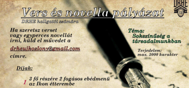 Vers és novellapályázat