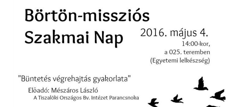 Börtön-missziós Szakmai Nap
