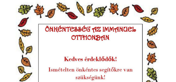ÖNKÉNTESSÉG AZ IMMANUEL OTTHONBAN